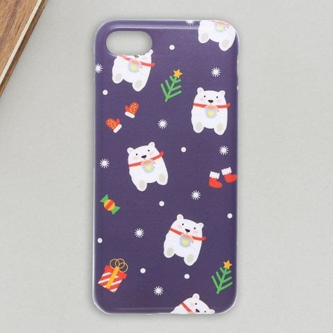 Ốp lưng iPhone 7 - iPhone 8 Nhựa dẻo Matte Xmobile Gấu Xanh navy
