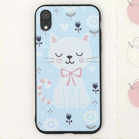 Ốp lưng iPhone XR Nhựa dẻo Solid print MEEKER TSK09 Mèo trắng