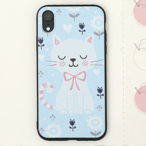 Ốp lưng iPhone XR Nhựa dẻo Solid print MEEKER TSK09 Mèo trắng