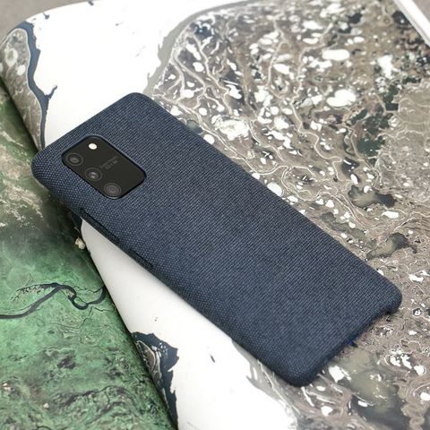 Ốp lưng Galaxy S10 Lite nhựa dẻo Fiber PU Case COSANO Navy