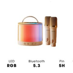  Loa karaoke mini RGB Bluetooth KINYO K36 5W 