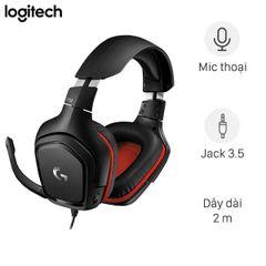  Tai nghe chụp tai Gaming Logitech G331 Đen Đỏ 