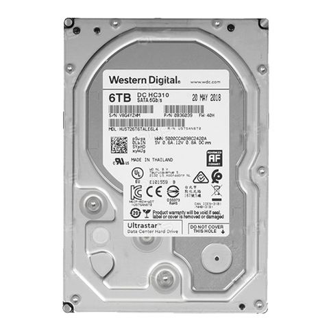 Ổ Cứng HDD WD Ultrastar HC310 6TB 3.5 inch SATA Ultra 512E SE 7K6 256MB Cache 7200RPM