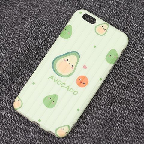 Ốp lưng iPhone 6/6s+ Nhựa dẻo Glossy IMD Luggage OSMIA CKTG190602 Quả bơ