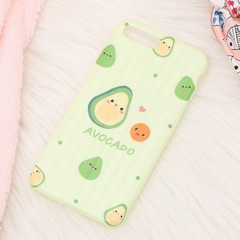 Ốp lưng iPhone 7 Plus/ 8 Plus Nhựa dẻo Glossy IMD Luggage OSMIA CKTG190602 Quả bơ