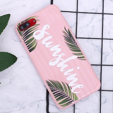 Ốp lưng iPhone 7/8+ nhựa dẻo UV Printing Luggage style Soft TPU COSANO CN1190926 Nắng hồng