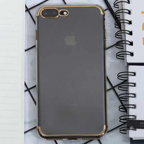 Ốp lưng iPhone 7+-8+ nhựa dẻo Electroplate case 2 OSMIA Gold