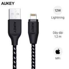  Cáp Lightning MFI 1.2 m AUKEY CB-AL1 Đen 
