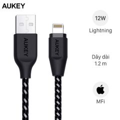  Cáp Lightning MFI 1.2 m AUKEY CB-AL1 Đen 