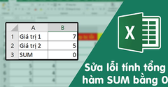  Sửa lỗi tính tổng hàm SUM bằng 0 trong Excel 100% thành công 