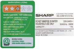  Nồi cơm điện tử Sharp KS-COM181CV-GL 