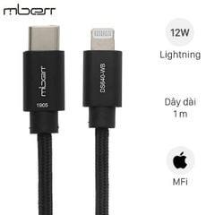  Cáp Type-C - Lightning MFI 1 m Mbest DS640-WB Đen 