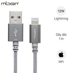  Cáp Lightning MFI 1m Mbest DS949-WB Xám 