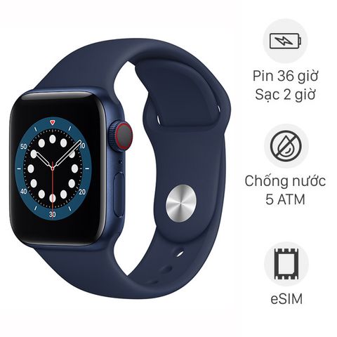 Apple Watch S6 LTE 40mm viền nhôm dây silicone