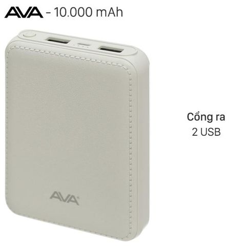 Pin sạc dự phòng 10.000mAh AVA DS008-WB Xám