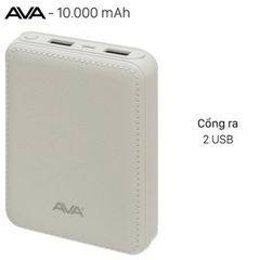  Pin sạc dự phòng 10.000mAh AVA DS008-WB Xám 