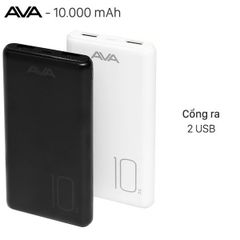  Pin sạc dự phòng Polymer 10.000mAh AVA PJ JP196 Đen 