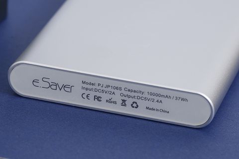 Pin sạc dự phòng Polymer 10000mAh Type C eSaver PJ JP106S Nhôm Bạc