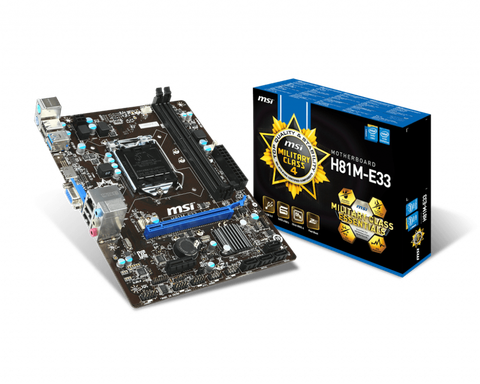 Mainboad Msi H81m-e33 (sk1150) (vga+hdmi)