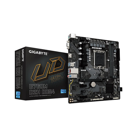 Mainboard Gigabyte B760M D2H DDR4 (Intel B760, Socket LGA1700, Micro ATX, 2 khe RAM DDR4)