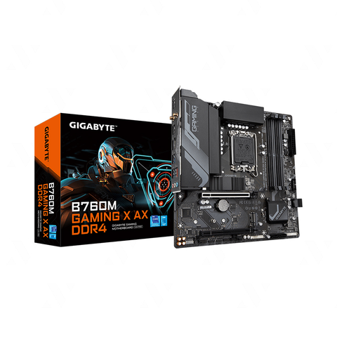 Mainboard Gigabyte B760M Gaming X AX DDR4 (Intel B760, Socket LGA1700, Micro ATX, 4 khe RAM DDR4 tối đa 128GB)