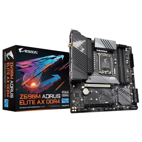 Mainboard Gigabyte Z690M AORUS ELITE AX DDR4 (Intel Z690M, Socket 1700, M-ATX, 4 khe Ram DDR4)