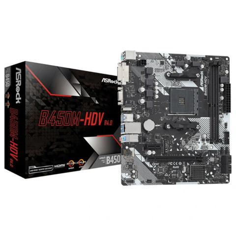 Mainboard Asrock B450m-hdv R4.0 – Socket Am4