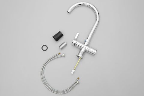 Vòi rửa chén nóng lạnh tăng áp đồng Malloca K150DW