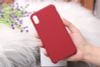 Ốp lưng iPhone Xs Max nhựa dẻo LIQUID SILICONE B JM Đỏ đô