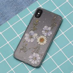  Ốp lưng iPhone XS Max Nhựa dẻo dry flower with golden foil MEEKER CNDF01 Hoa khô xanh 