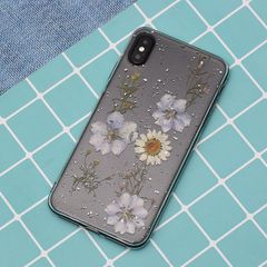  Ốp lưng iPhone XS Max Nhựa dẻo dry flower with golden foil MEEKER CNDF01 Hoa khô xanh 