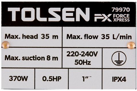 Máy Bơm Nước Tolsen 79970 0.5Hp
