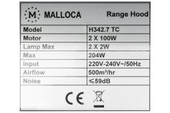  Máy hút khói Malloca H342.7 TC 