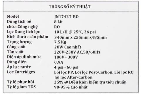 Máy lọc nước RO Midea JN1742T (Imei)