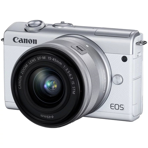 Máy Ảnh Canon Eos M200 Kit Ef-m15-45mm F3.5-6.3 Is Stm Trắng