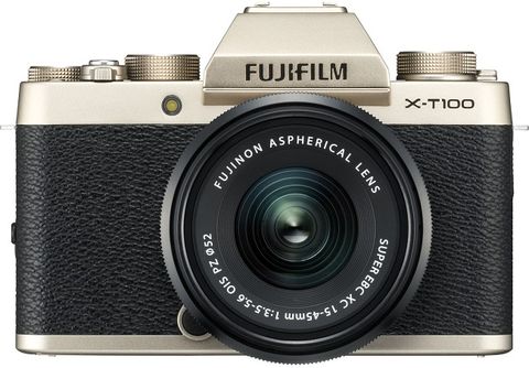 Máy Ảnh Fujifilm X-t100 + 15-45mm (champagne Gold)