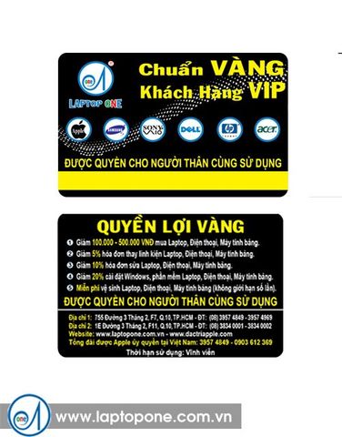 Gift the gold card for customers - Bảo Hành One