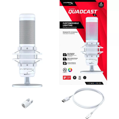  Phụ Kiện Streaming Micro Kingston Hyperx Quadcast S White 