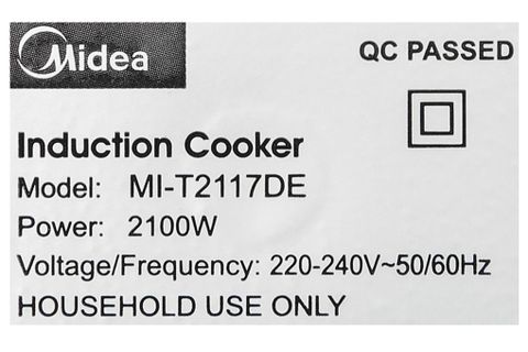 Bếp điện từ Midea MI-T2117DE
