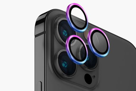 Miếng dán camera iPhone 15 Pro Max OPTIX ALUMINIUM UNIQ