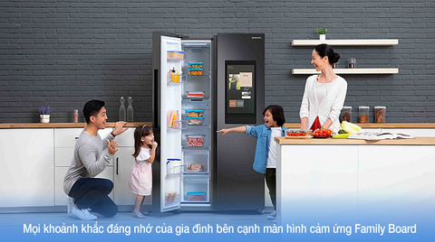Màn hình Family Board và tính năng View Inside trên tủ lạnh Samsung