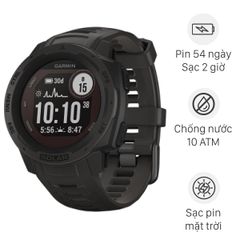  Đồng hồ thông minh Garmin Instinct Solar dây silicone đen 