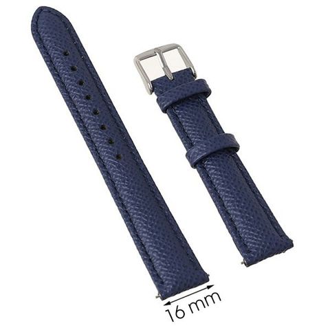 Dây da đồng hồ size 16 mm Xanh Dương F1013.43