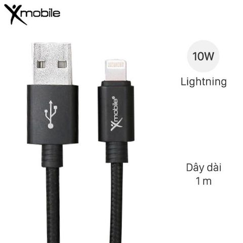 Cáp Lightning 1m Xmobile Spanker B Đen