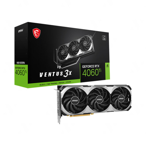 Card màn hình MSI GeForce RTX 4060 Ti VENTUS 3X BLACK 8G