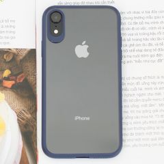  Ốp lưng iPhone XR Nhựa cứng viền dẻo Jelly Slim COSANO xanh navy 