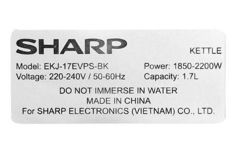 Bình đun siêu tốc Sharp EKJ-17EVPS-BK