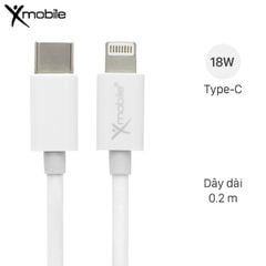  Cáp Type C - Lightning 20cm Xmobile L10 Trắng 