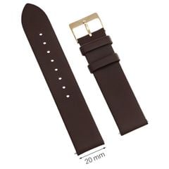  Dây da đồng hồ size 20mm Nâu L023-04 
