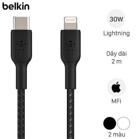 Cáp Type C - Lightning MFI 2m Belkin CAA004